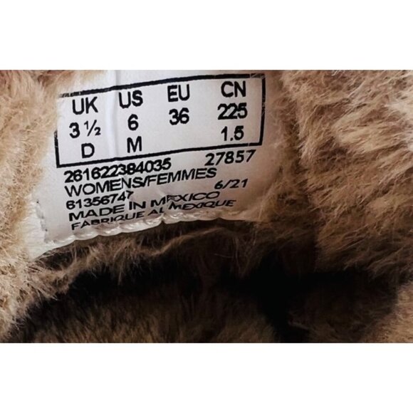 Clarks Collection Womens Brown Leather & Faux Fur Slip-On Clogs Slippers Size 6 - Picture 5 of 8